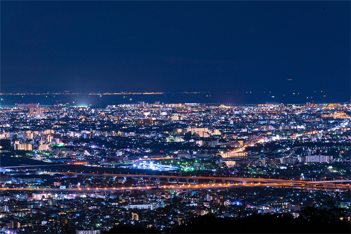 五月山からの夜景